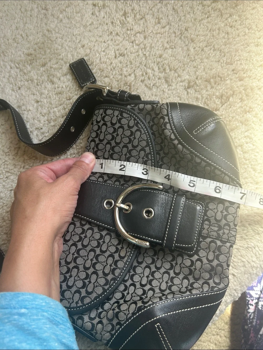 Vintage coach soho Shoulder Bag 6818 black canvas - Picture 11 of 13